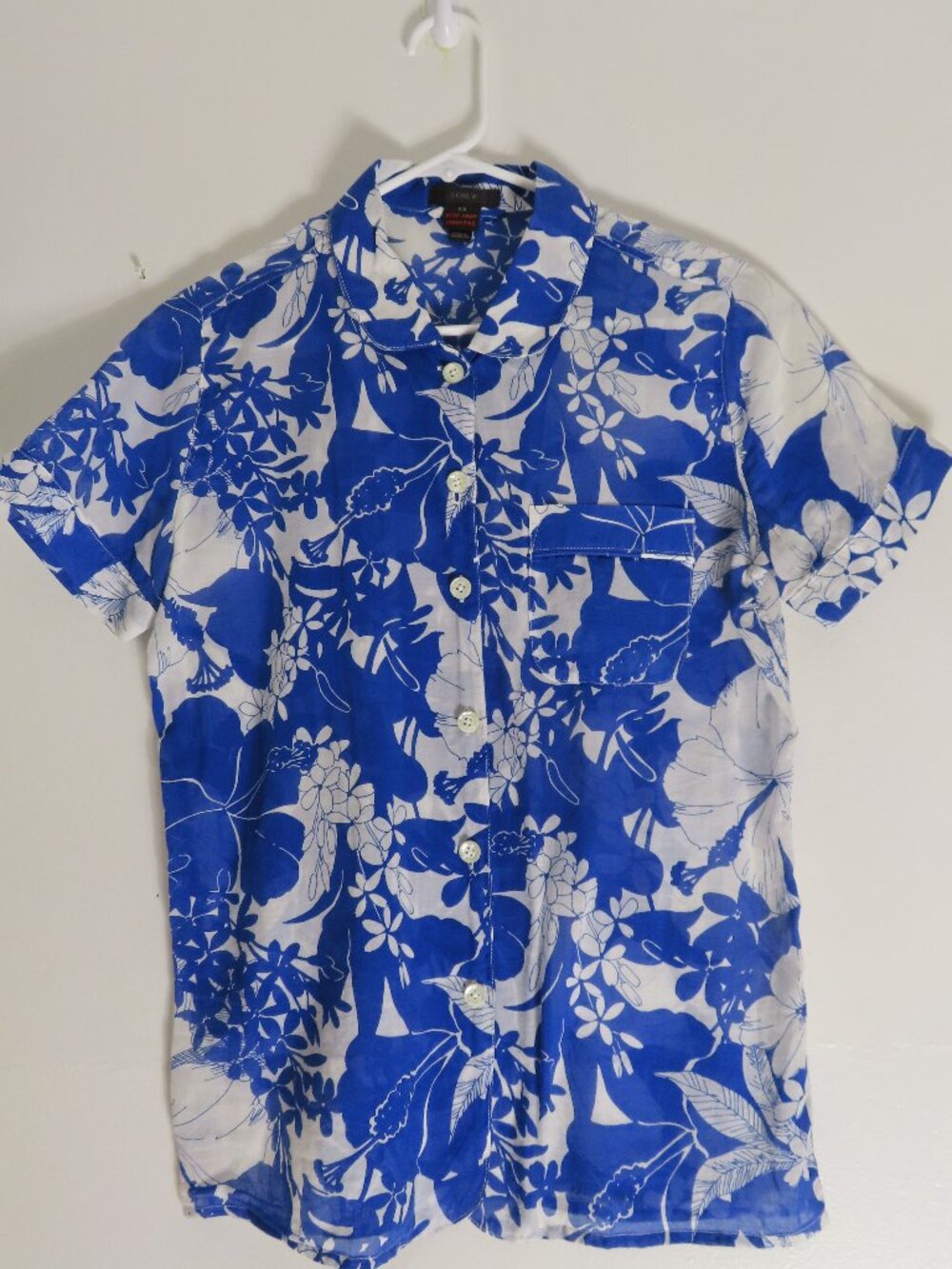 J.CREW Cotton Hawaiian Floral Shirt XS